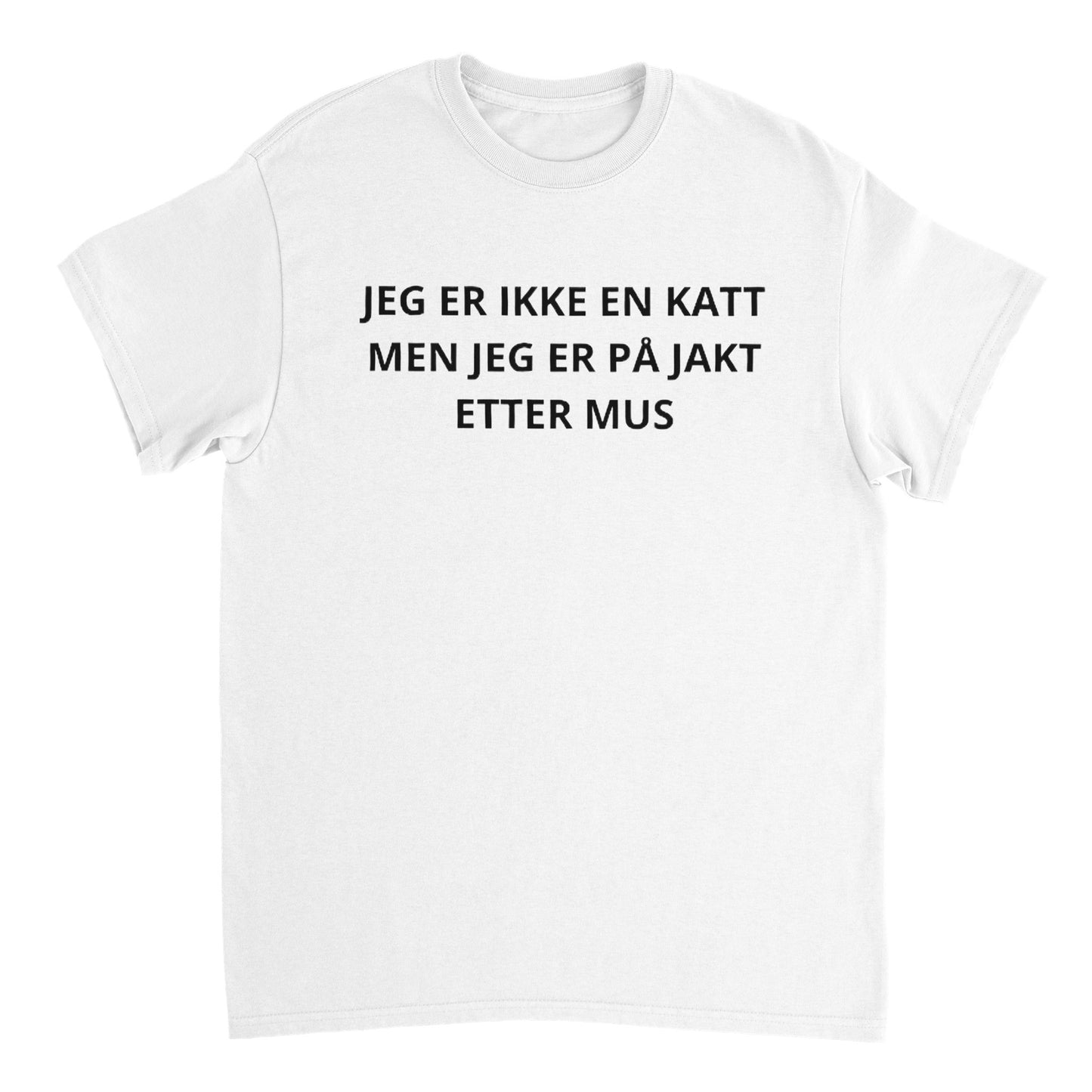 Jeg er ikke en katt men jeg er på jakt etter mus T-skjorte